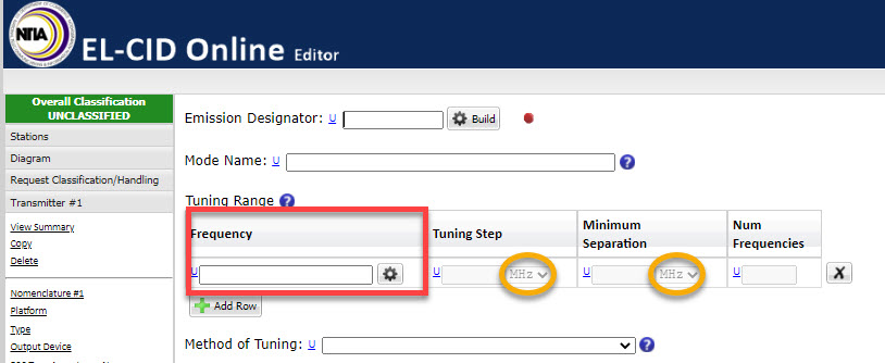 Unit Selection Buttons are Greyed out